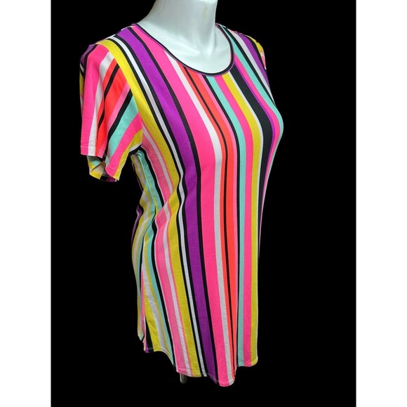 Ladies Colorful Stripes Cotton Summer Dress XL - Picture 1 of 2